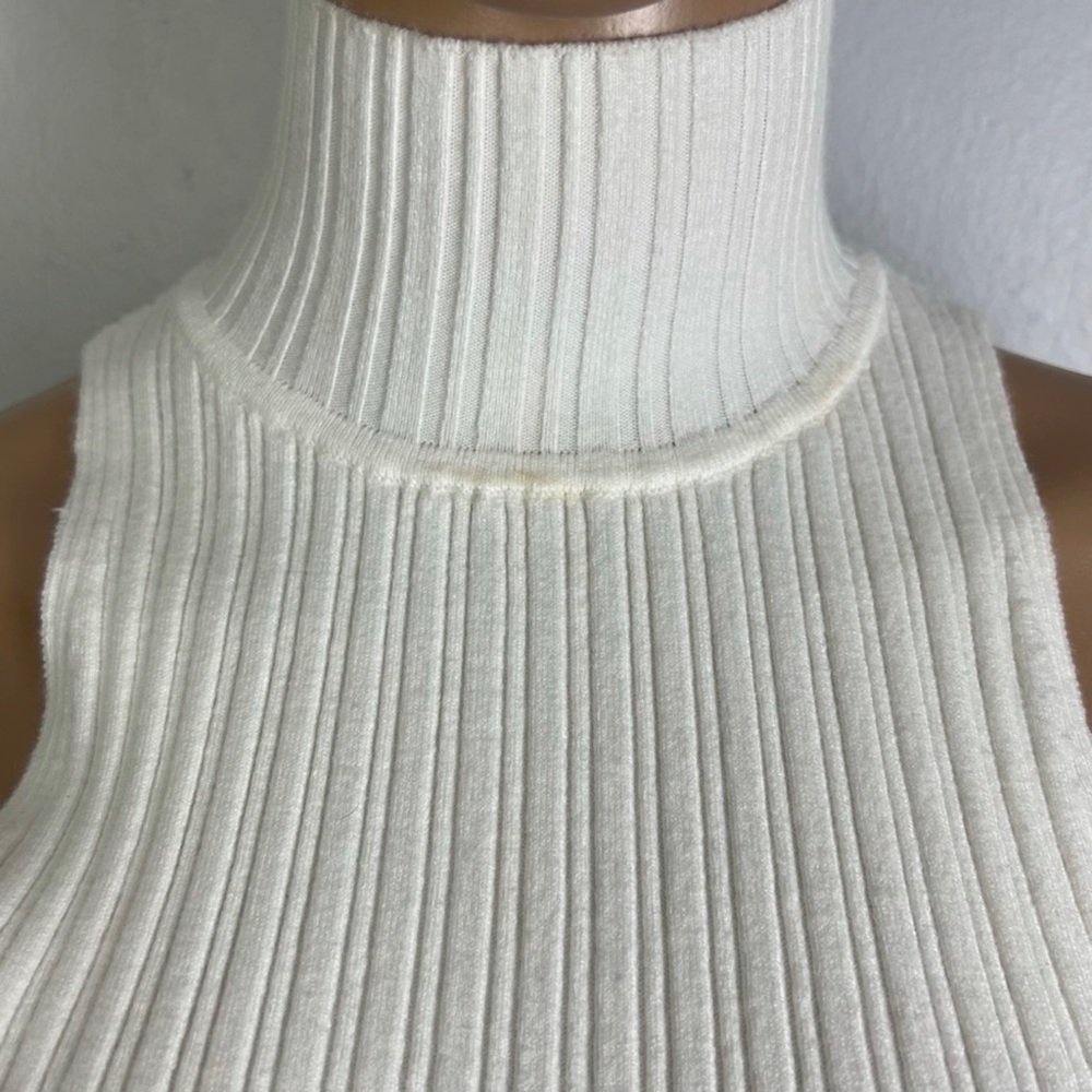 RAMY BROOK WHITE SLEEVELESS RIBBED TOP - Picture 4 of 9